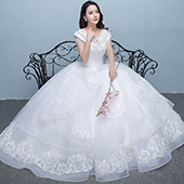 蜜之姻 显瘦齐地婚纱礼服
