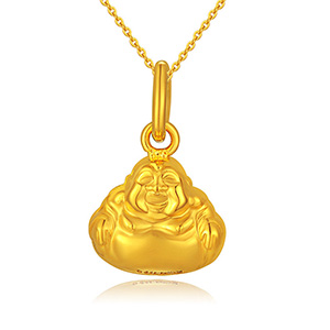 百泰首饰(BATAR JEWELLERY) 笑面小金佛项链