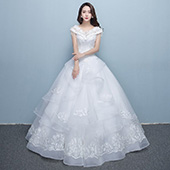 蜜之姻 显瘦齐地婚纱礼服
